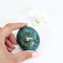 Load image into Gallery viewer, Blue apatite crystal palm stone | ASH&amp;STONE Crystals Shop Auckland NZ
