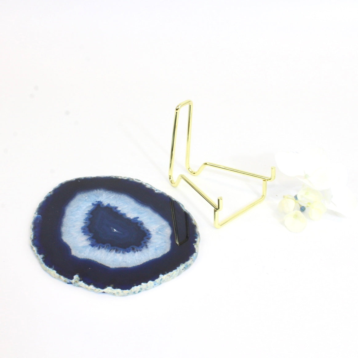 Agate crystal slice on stand | ASH&STONE Crystals Shop Auckland NZ