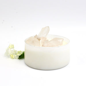 Large bespoke crystal garden | Clear quartz crystal artisan candle | ASH&STONE Candles Auckland NZ