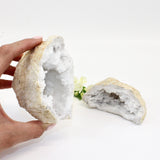 Clear quartz crystal geode pair | ASH&STONE Crystals Shop Auckland NZ
