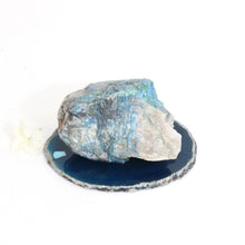 Load image into Gallery viewer, Quantum quattro crystal chunk on agate slice | ASH&amp;STONE Crystals Shop Auckland NZ
