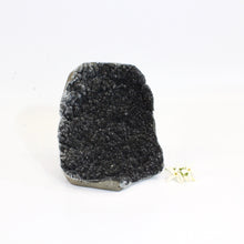 Load image into Gallery viewer, Large black amethyst crystal druzy with cut base 1.15kg | ASH&amp;STONE Crystal Shop Auckland NZ

