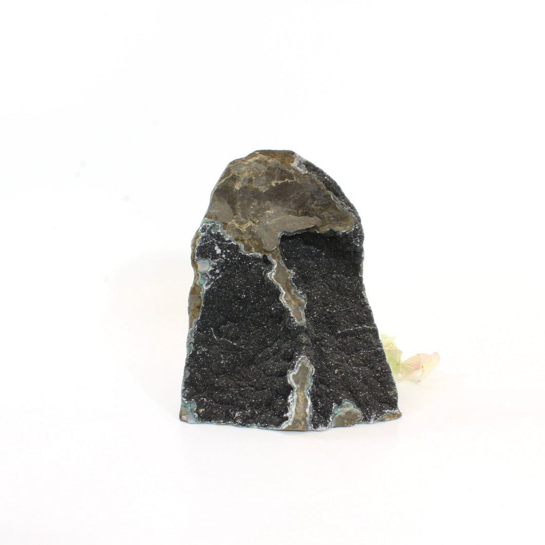 Large black amethyst crystal with cut base 1.46kg | ASH&STONE Crystals Shop Auckland NZ