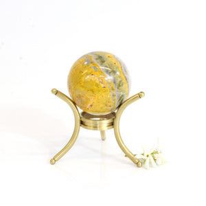 Bumble bee jasper crystal sphere on stand | ASH&STONE Crystals Shop Auckland NZ