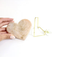 Load image into Gallery viewer, Pink amethyst crystal heart on stand | ASH&amp;STONE Crystals Shop Auckland NZ
