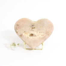 Load image into Gallery viewer, Pink amethyst crystal heart on stand | ASH&amp;STONE Crystals Shop Auckland NZ
