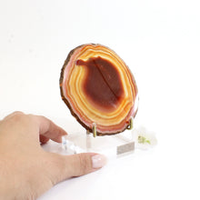 Load image into Gallery viewer, Agate crystal slice on stand | ASH&amp;STONE Crystals Shop Auckland NZ
