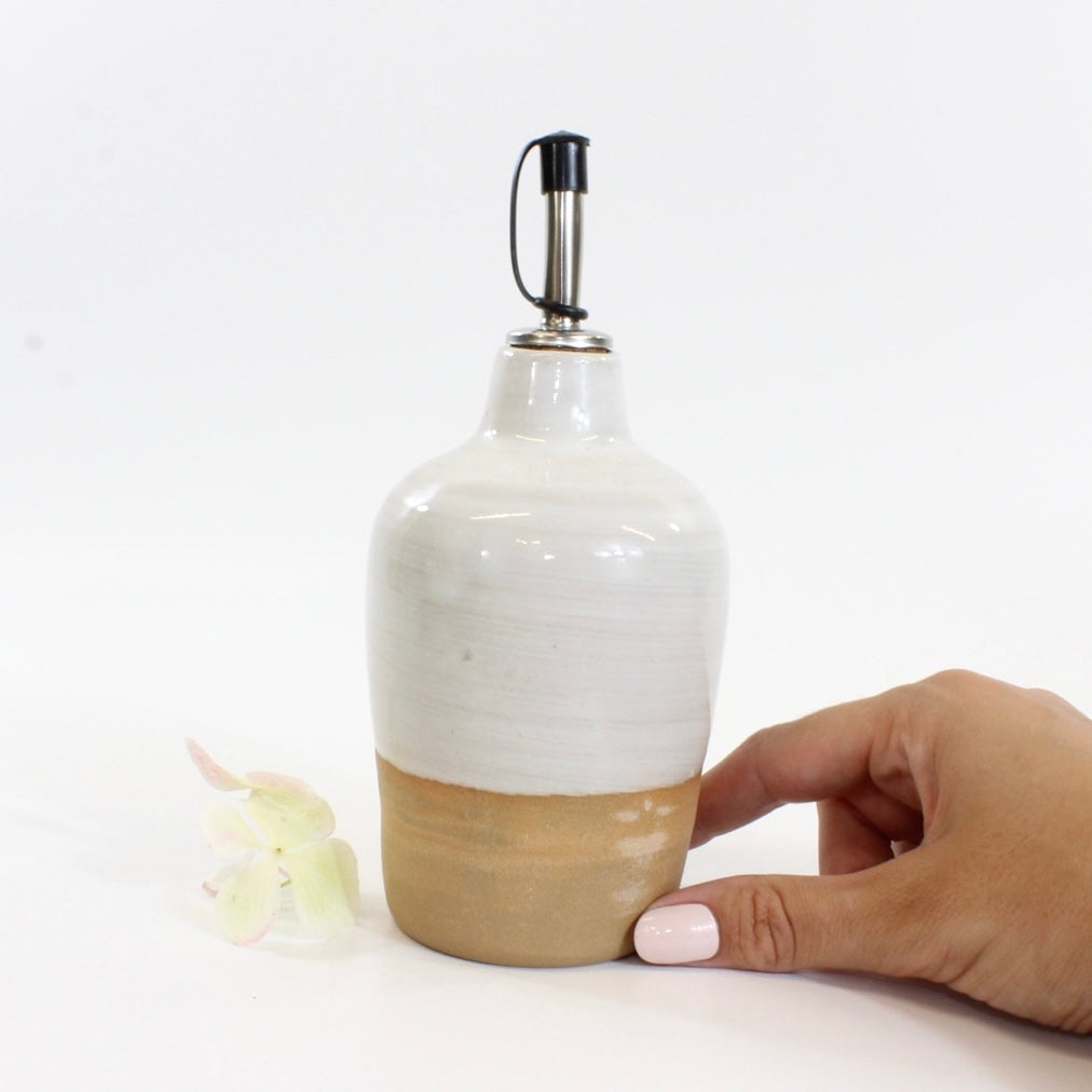 Bespoke NZ handmade large ceramic oil / vinegar dispenser | ASH&STONE NZ made gifts Auckland NZ