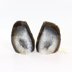 Large agate crystal bookends | ASH&STONE Crystals Shop Auckland NZ
