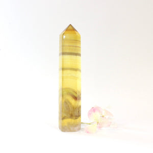 Yellow fluorite crystal tower | ASH&STONE Crystals Shop Auckland NZ