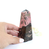 Rhodonite crystal tower | ASH&STONE Crystals Shop Auckland NZ