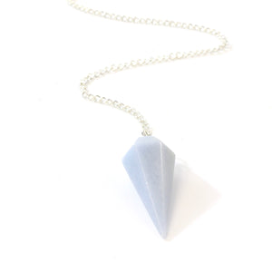 Angelite crystal pendulum | ASH&STONE Crystals Shop Auckland