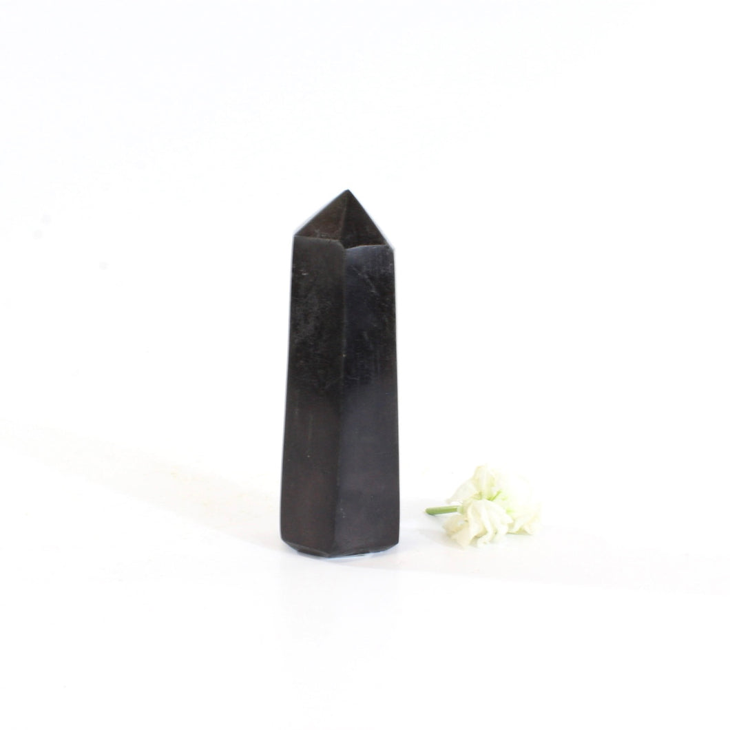 Black tourmaline crystal tower | ASH&STONE Crystals Shop Auckland NZ