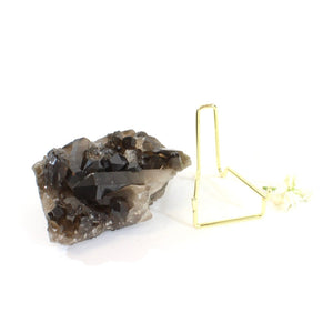 Smoky quartz crystal cluster on stand | ASH&STONE Crystals Shop Auckland NZ