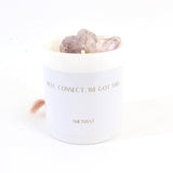 Large hand-poured amethyst crystal candle | ASH&STONE Candles NZ
