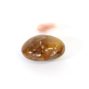 Golden healer crystal palm stone | ASH&STONE Crystals Shop Auckland NZ