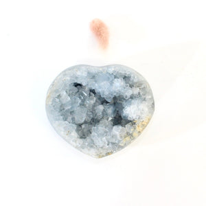 Celestite crystal heart | ASH&STONE Crystals Shop Auckland NZ