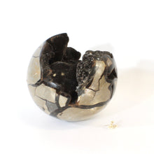 Load image into Gallery viewer, Extra large black septarian crystal sphere 4.76kg | ASH&amp;STONE Crystals Shop Auckland NZ
