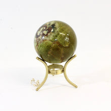 Load image into Gallery viewer, Green opal polished crystal sphere on stand | ASH&amp;STONE Crystal Shop Auckland NZ
