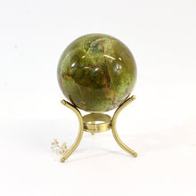 Load image into Gallery viewer, Green opal polished crystal sphere on stand | ASH&amp;STONE Crystal Shop Auckland NZ
