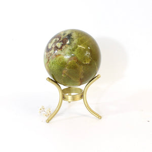 Green opal polished crystal sphere on stand | ASH&STONE Crystal Shop Auckland NZ