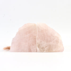 Rose quartz crystal bookends | ASH&STONE Crystals Shop Auckland NZ