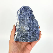Load and play video in Gallery viewer, Crystals NZ: Large sodalite crystal cut base
