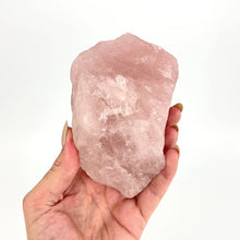 Load and play video in Gallery viewer, Large A-Grade raw rose quartz crystal chunk
