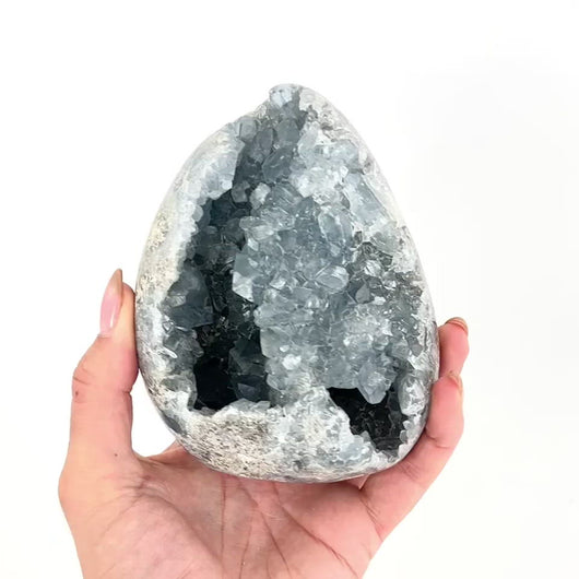 Crystals NZ: Large celestite crystal geode - 1.65kg
