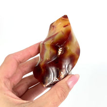 Load and play video in Gallery viewer, Crystals NZ: Carnelian crystal flame polished
