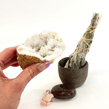 Load and play video in Gallery viewer, Crystal Packs NZ: Bespoke energy clearing pack with NZ made ceramic bowl
