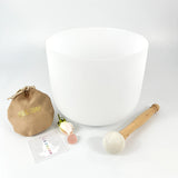 Heart chakra 8" quartz crystal singing bowl | Perfect Pitch | ASH&STONE