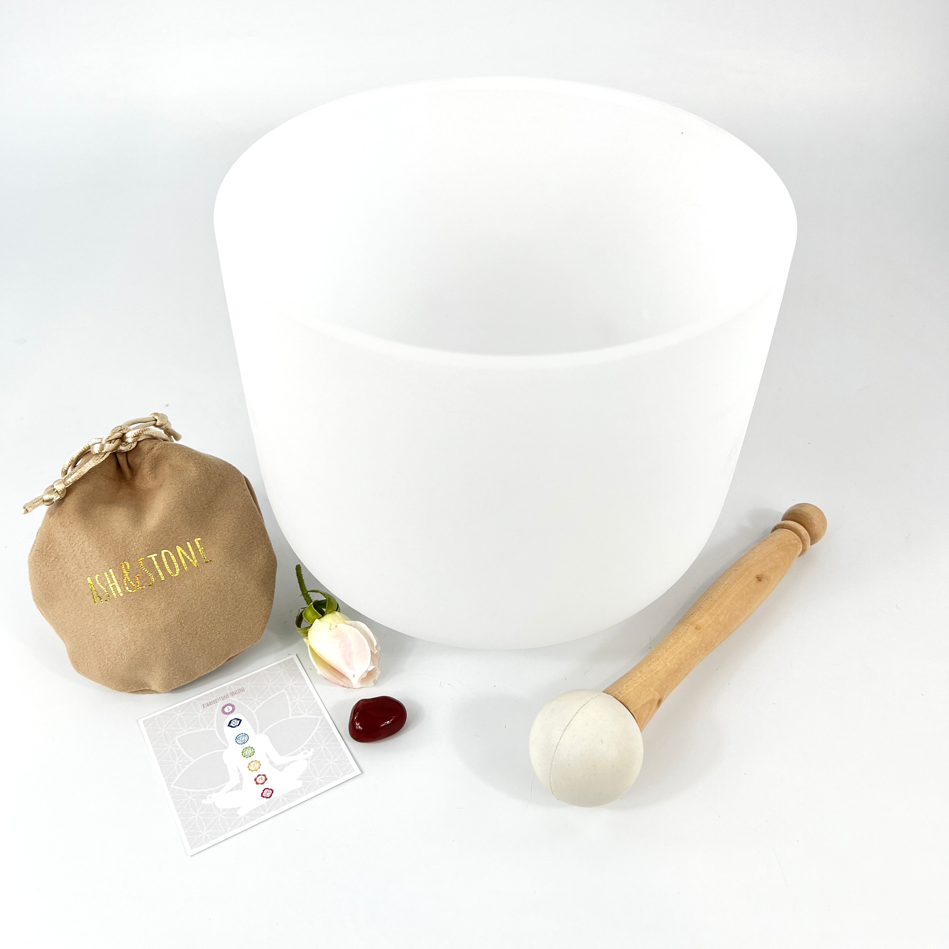 Crystal Singing Bowls NZ: Sacral chakra 8" quartz crystal singing bowl