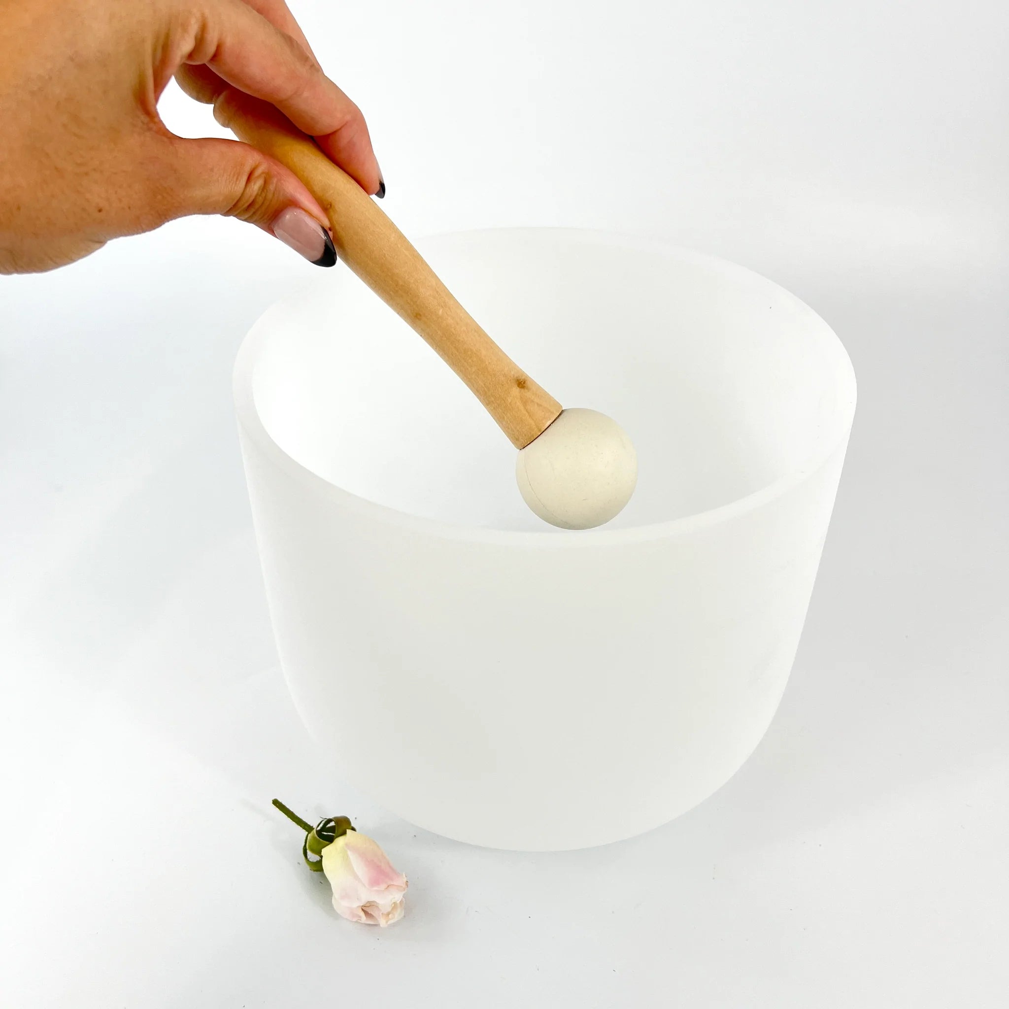 Solar plexus chakra 8" quartz crystal singing bowl | Perfect Pitch | ASH&STONE