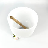 Crystal Singing Bowls NZ: Throat chakra 8" quartz crystal singing bowl