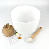 Solar plexus chakra 8" quartz crystal singing bowl | Perfect Pitch | ASH&STONE