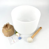 Crystal Singing Bowls NZ: Throat chakra 8" quartz crystal singing bowl