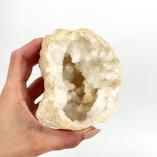 Load and play video in Gallery viewer, Crystals NZ: Clear quartz crystal geode pair
