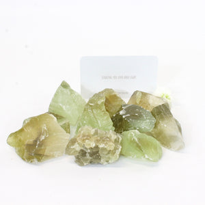 Green calcite crystal chunk | ASH&STONE Crystals NZ