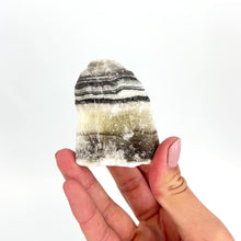 Load and play video in Gallery viewer, Crystals NZ: Zebra calcite crystal chunk - raw
