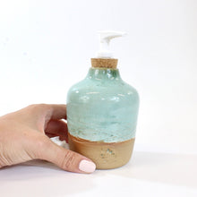 Load image into Gallery viewer, Bespoke NZ handmade ceramic soap dispenser | ASH&amp;STONE Ceramics Shop Auckland NZ
