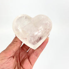 Load and play video in Gallery viewer, Crystals NZ: Clear quartz crystal polished heart
