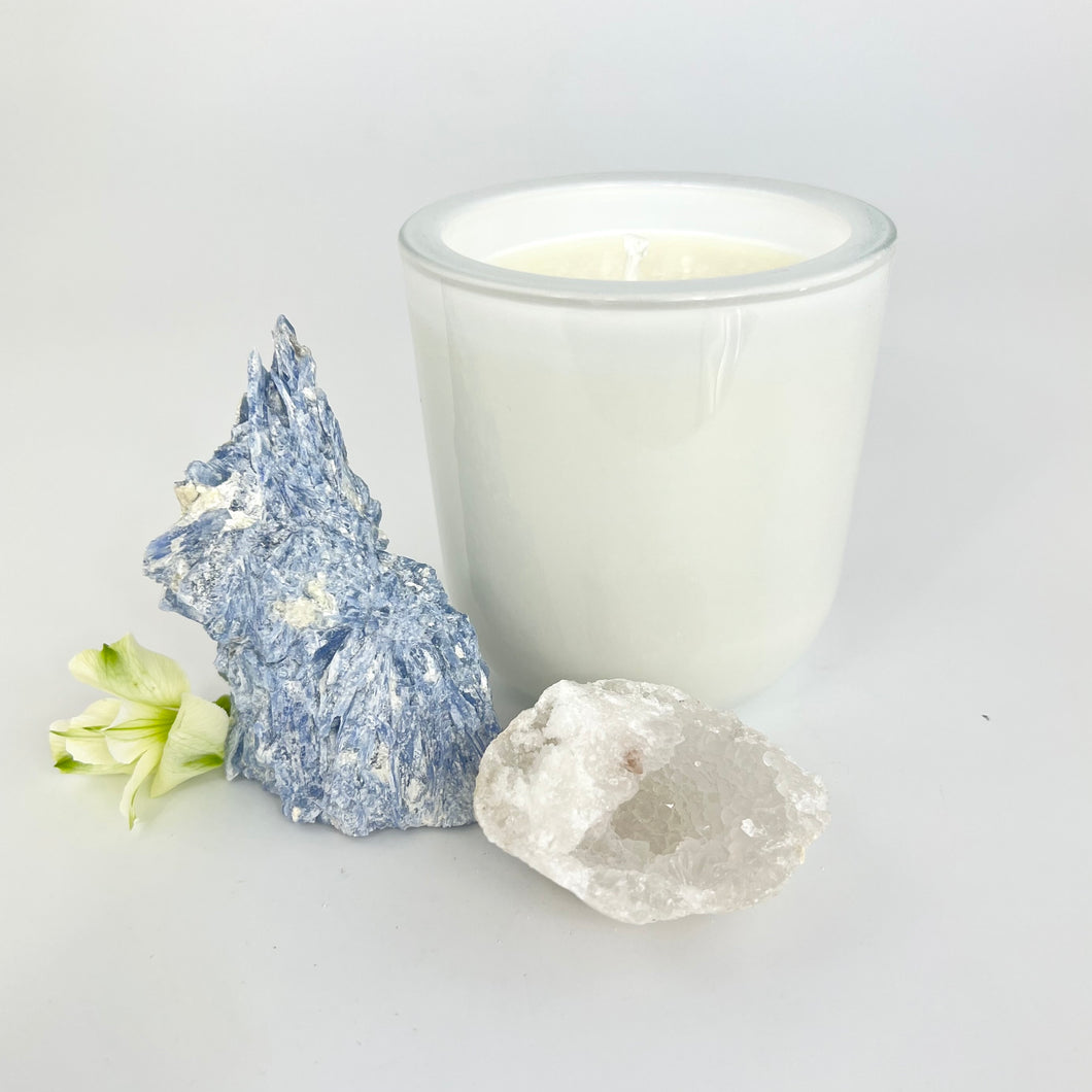 Xmas Candle & Crystal Gift Packs NZ: Bespoke French Pear candle & crystal collection