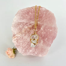 Load image into Gallery viewer, Crystal Jewellery NZ: Bespoke aquamarine crystal necklace 16-inch chain

