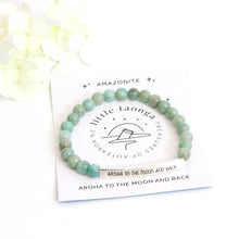 Load image into Gallery viewer, Aroha to the moon and back | Amazonite crystal bracelet | ASH&amp;STONE Jewellery NZ
