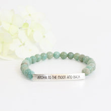 Load image into Gallery viewer, Aroha to the moon and back | Amazonite crystal bracelet | ASH&amp;STONE Jewellery NZ
