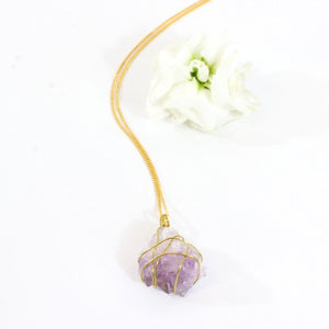 Amethyst crystal necklace 18" chain | ASH&STONE Crystal Jewellery Shop Auckland NZ