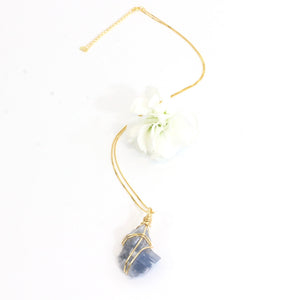 Bespoke NZ-made kyanite pendant with 18" chain | ASH&STONE Crystal Jewellery Shop 