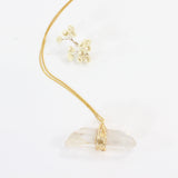 Bespoke NZ-made clear quartz crystal pendant with 20" chain | ASH&STONE Crystals Shop Auckland NZ