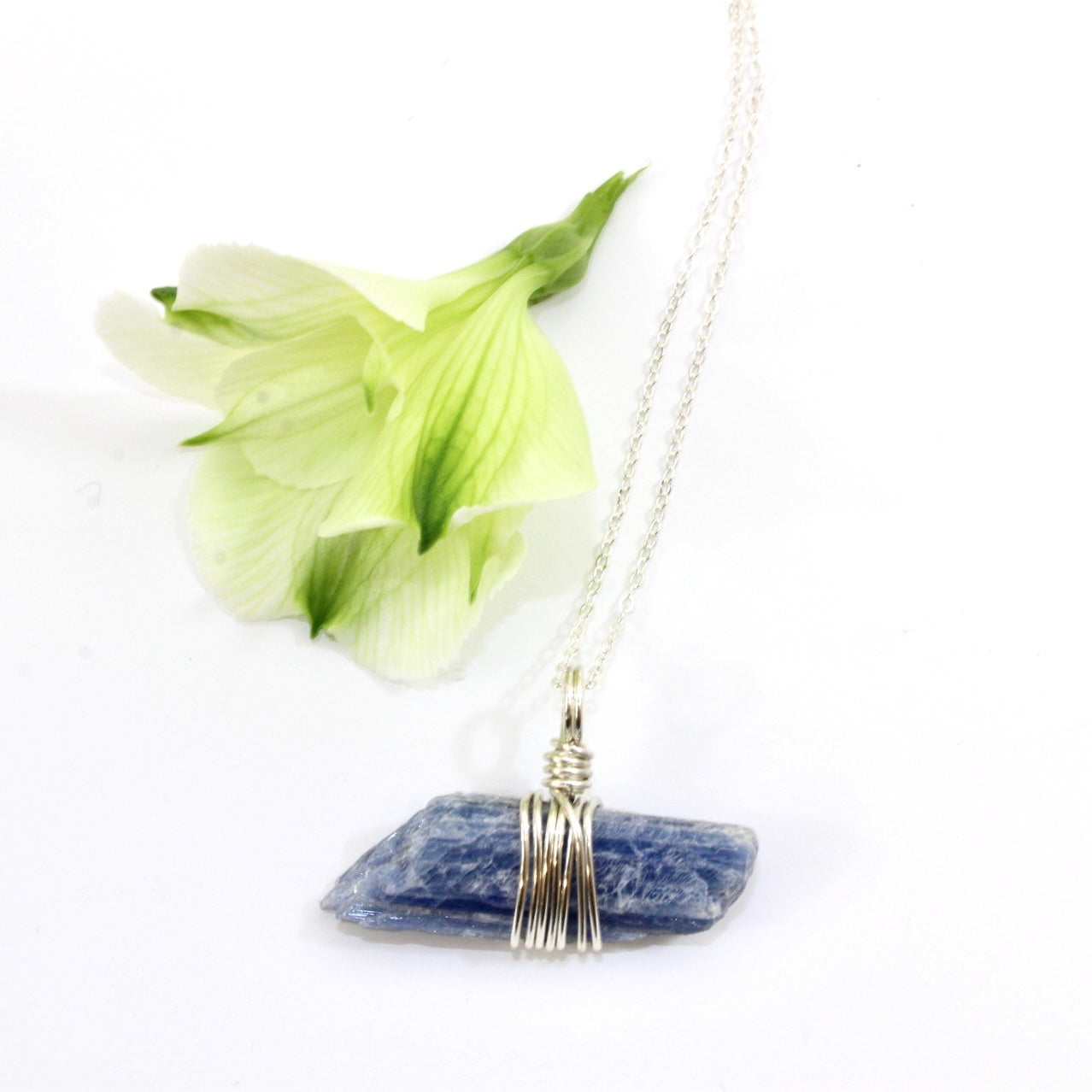 Bespoke NZ-made kyanite pendant with 18" chain | ASH&STONE Crystal Jewellery Shop